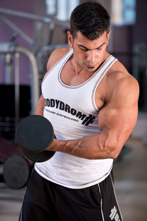 Bodydrom Fitness Bodybuilding Sporcu Atleti Beyaz